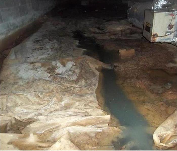 Flooded crawlspace due to storm